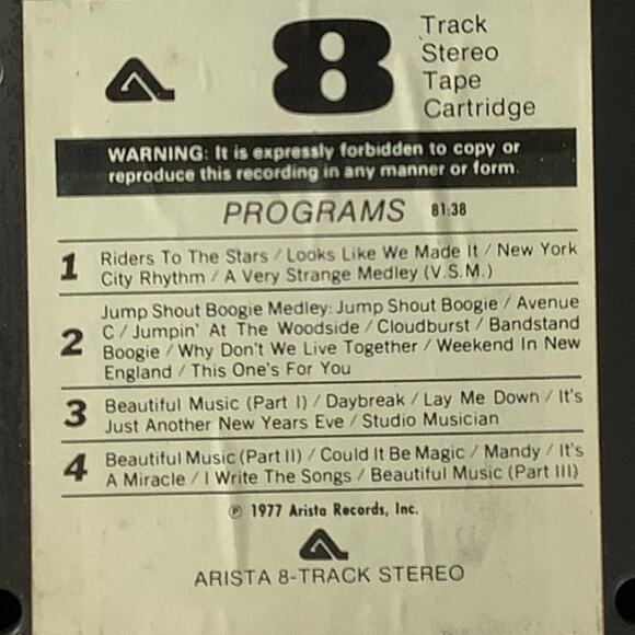 Vintage 8-Track - Barry Manilow - LIVE - 1977, Arista Records & Tapes - Picture 5 of 6